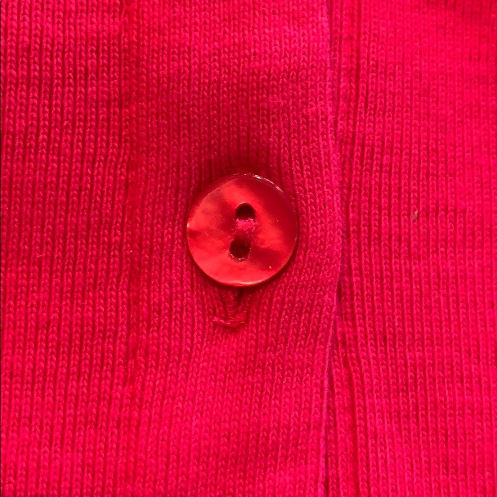 Rafaella Hot Pink Cotton Cardigan Top - Picture 4 of 7